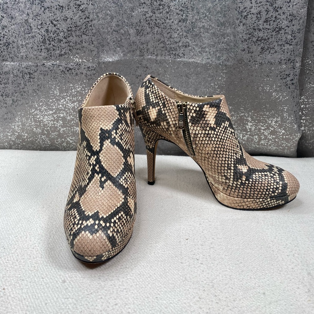 Vince Camuto Snakeskin Ankle Heel Booties